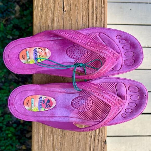 NWOT Okabashi Coolers thong sandals, pink, size 7.5-8, made in USA - Picture 1 of 5